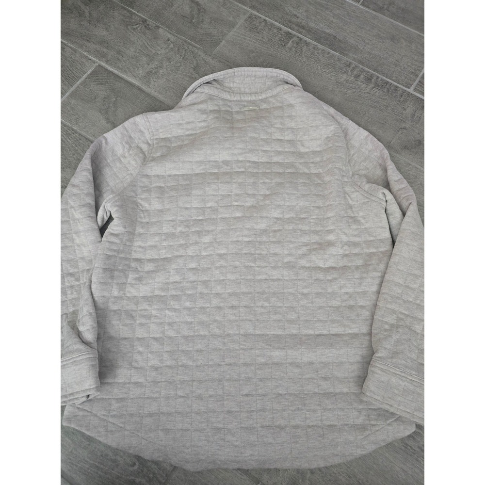Travis Mathew Coastal Quilted Shacket Heather Tan Button Front Jacket Large - Picture 7 of 8